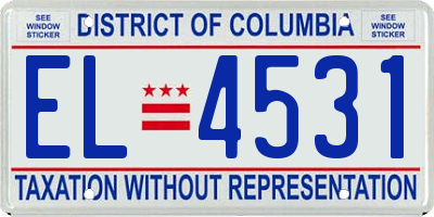 DC license plate EL4531