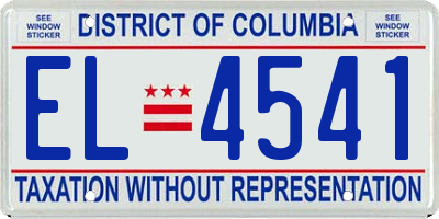 DC license plate EL4541