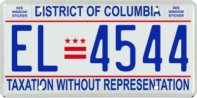 DC license plate EL4544