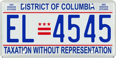 DC license plate EL4545