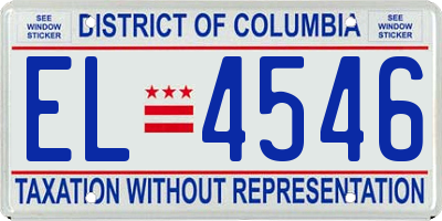 DC license plate EL4546