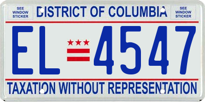 DC license plate EL4547