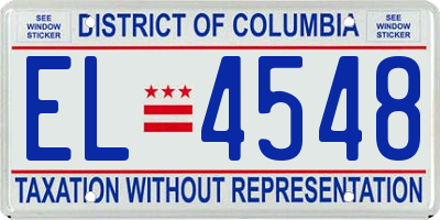 DC license plate EL4548