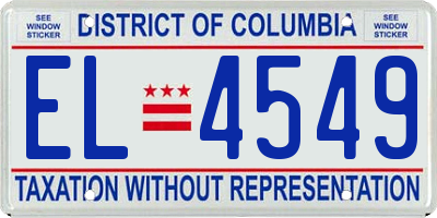 DC license plate EL4549
