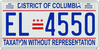 DC license plate EL4550