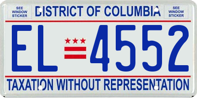 DC license plate EL4552