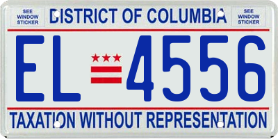 DC license plate EL4556