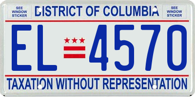 DC license plate EL4570
