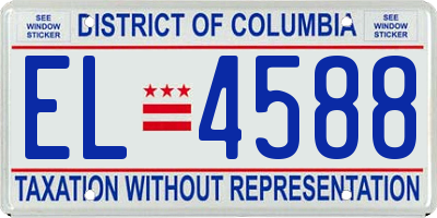 DC license plate EL4588