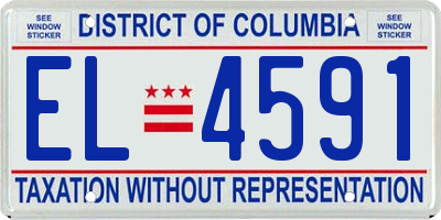 DC license plate EL4591