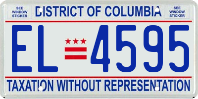 DC license plate EL4595