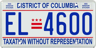 DC license plate EL4600