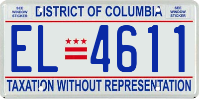 DC license plate EL4611