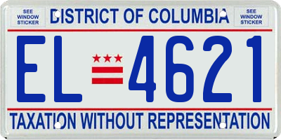 DC license plate EL4621
