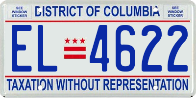 DC license plate EL4622