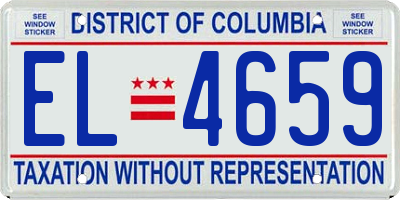 DC license plate EL4659