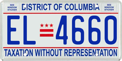 DC license plate EL4660