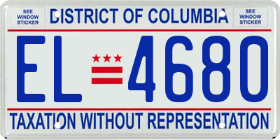 DC license plate EL4680