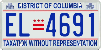 DC license plate EL4691