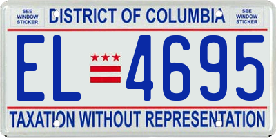 DC license plate EL4695