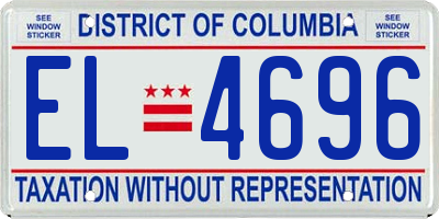 DC license plate EL4696
