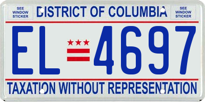 DC license plate EL4697