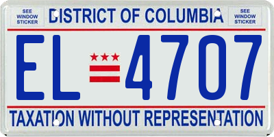 DC license plate EL4707