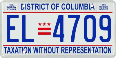 DC license plate EL4709