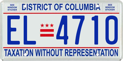 DC license plate EL4710