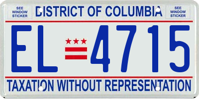 DC license plate EL4715
