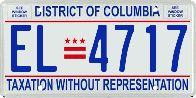 DC license plate EL4717