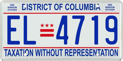 DC license plate EL4719