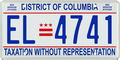 DC license plate EL4741