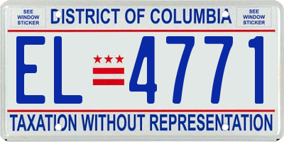 DC license plate EL4771