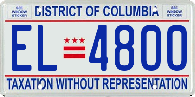DC license plate EL4800