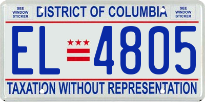 DC license plate EL4805