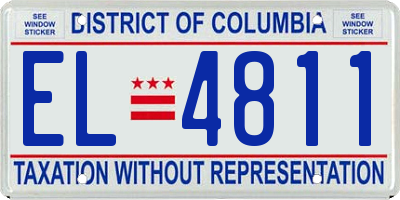 DC license plate EL4811