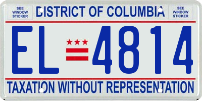 DC license plate EL4814