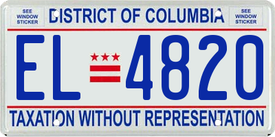 DC license plate EL4820