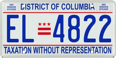 DC license plate EL4822