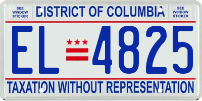 DC license plate EL4825