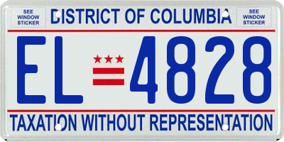 DC license plate EL4828
