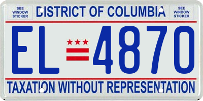 DC license plate EL4870