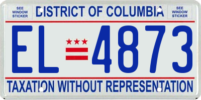 DC license plate EL4873