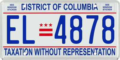 DC license plate EL4878