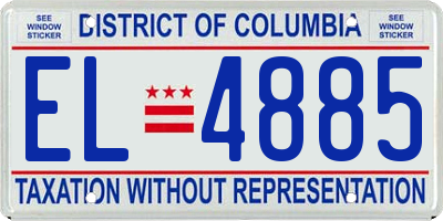 DC license plate EL4885