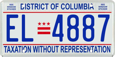 DC license plate EL4887