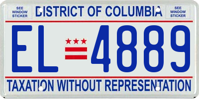 DC license plate EL4889