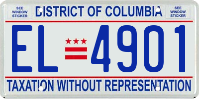 DC license plate EL4901