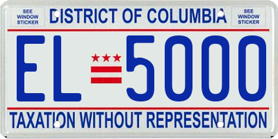 DC license plate EL5000